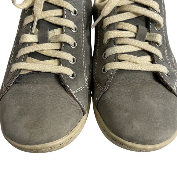 BORN 9 1/2 41 Womens Kai‎ Grey Leather Sneaker Lace Up. Lot Top Casual Comfort - Picture 3 of 7